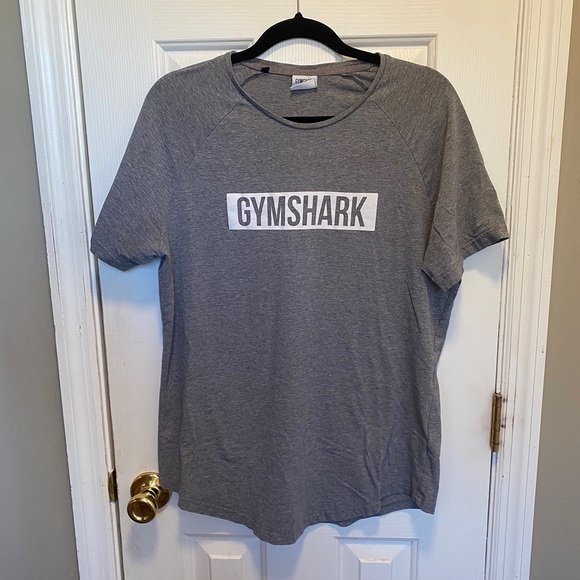 Tops - ♥️💖 Gymshark Women’s Athletic T Shirt Gray White Logo Size Large
